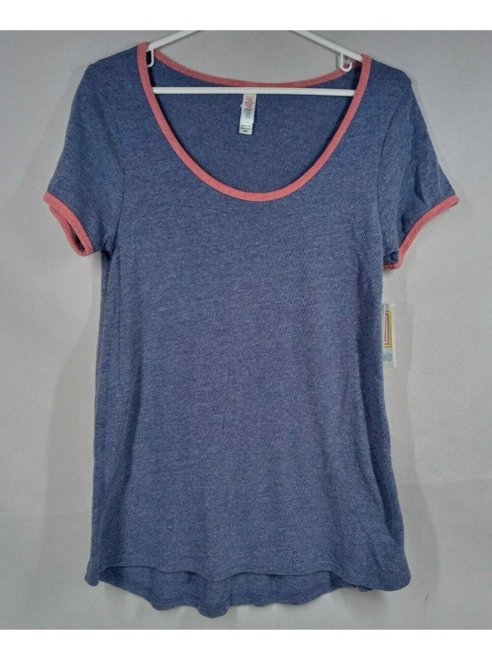 NWT Lularoe Classic T  Blue With Red Trim Size XXS